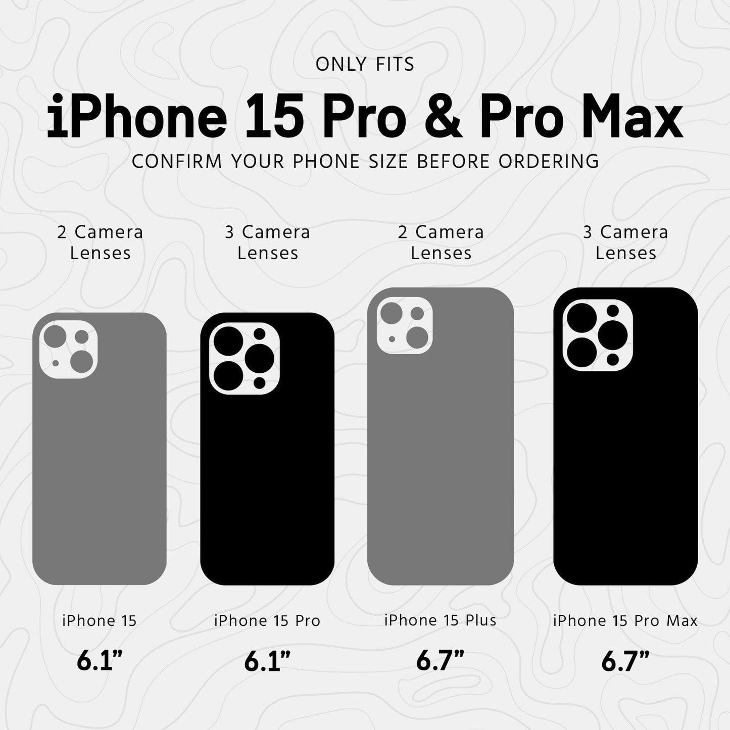 Pelican Camera Lens Protector Black - iPhone 15 Pro / 15 Pro Max