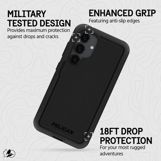 Pelican Voyager (Black) with Magnet - Galaxy S25+