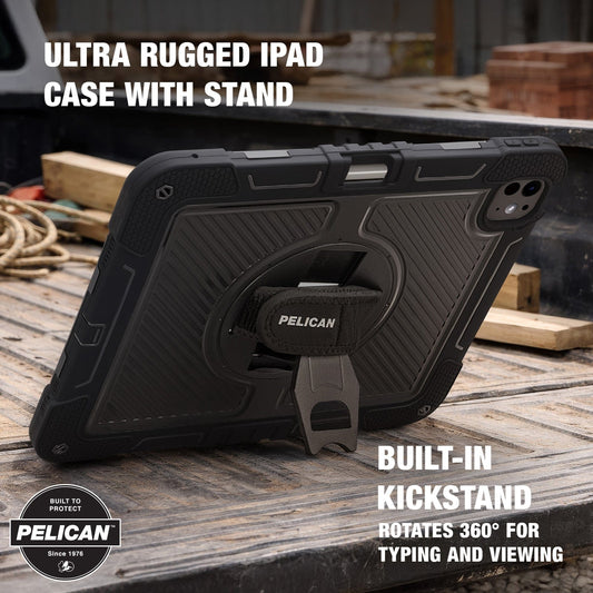 Pelican Voyager Black with Stand - iPad Pro 13" (M5/M4)
