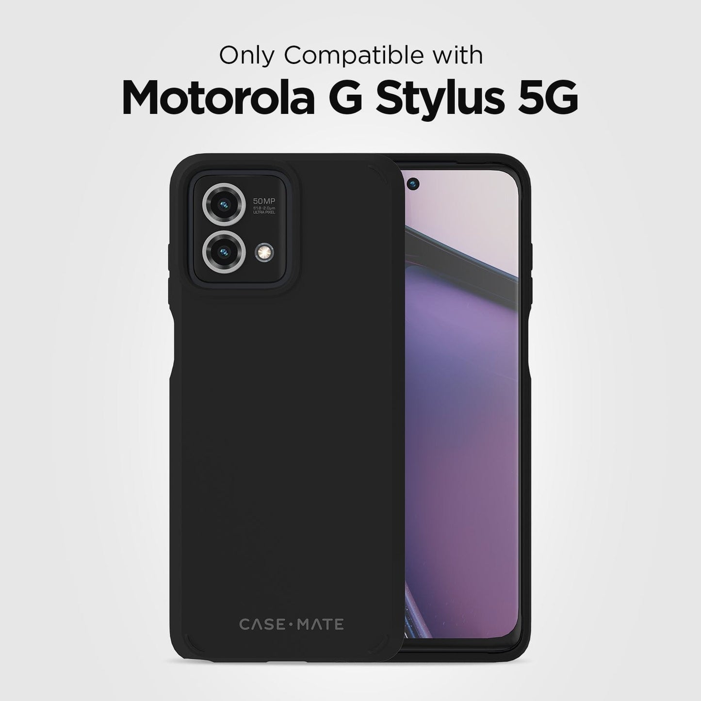 Tough Black Case + Screen Protector - Moto G Stylus 5G 2023