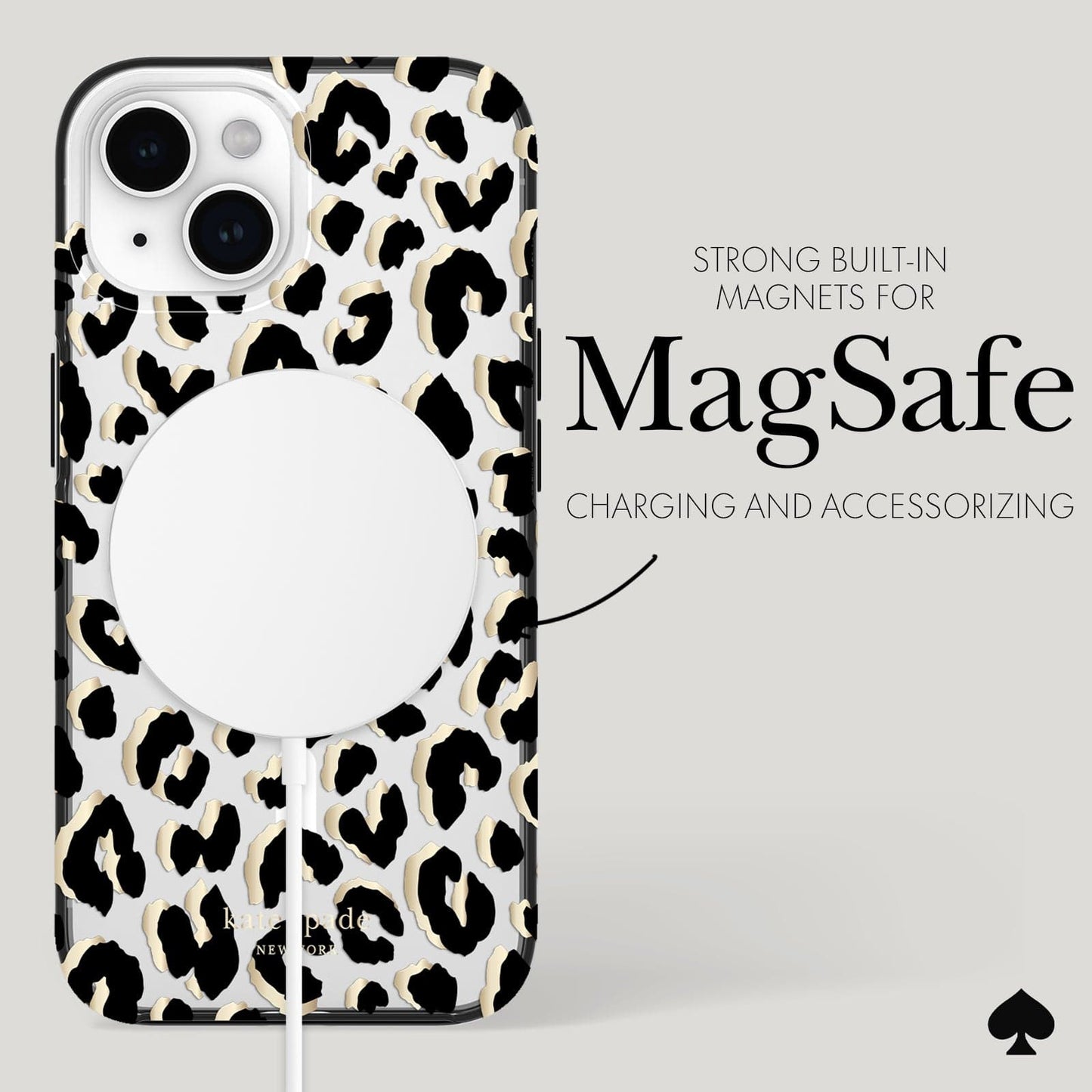 kate spade new york City Leopard MagSafe - iPhone 15 Plus