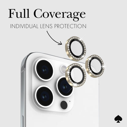 kate spade new york Camera Lens Protector Set in Stone Gold - iPhone 14 Pro / Pro Max