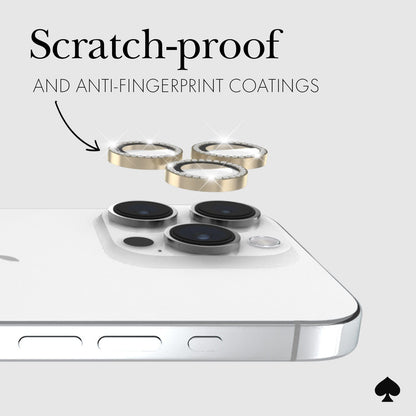kate spade new york Camera Lens Protector Set in Stone Gold - iPhone 14 Pro / Pro Max