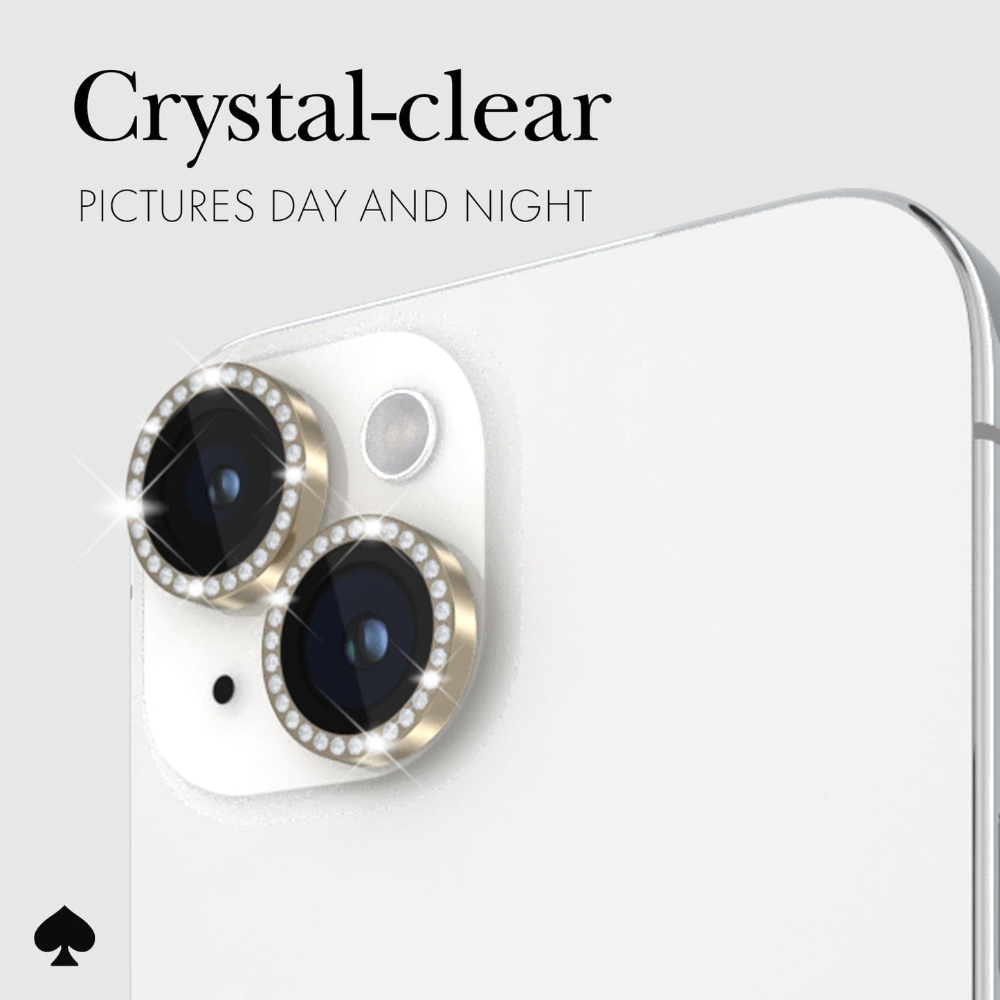 kate spade new york Camera Lens Protector Set in Stone Gold - iPhone 15 / 15 Plus