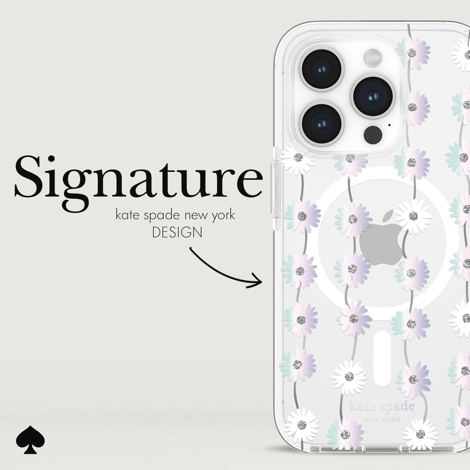 kate spade new york Tough Daisy Chain Iridescent MagSafe - iPhone 15 Pro