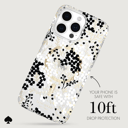 kate spade new york Multi Floral Black and White MagSafe - iPhone 15 Pro Max