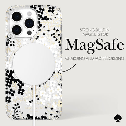 kate spade new york Multi Floral Black and White MagSafe - iPhone 14 Pro Max
