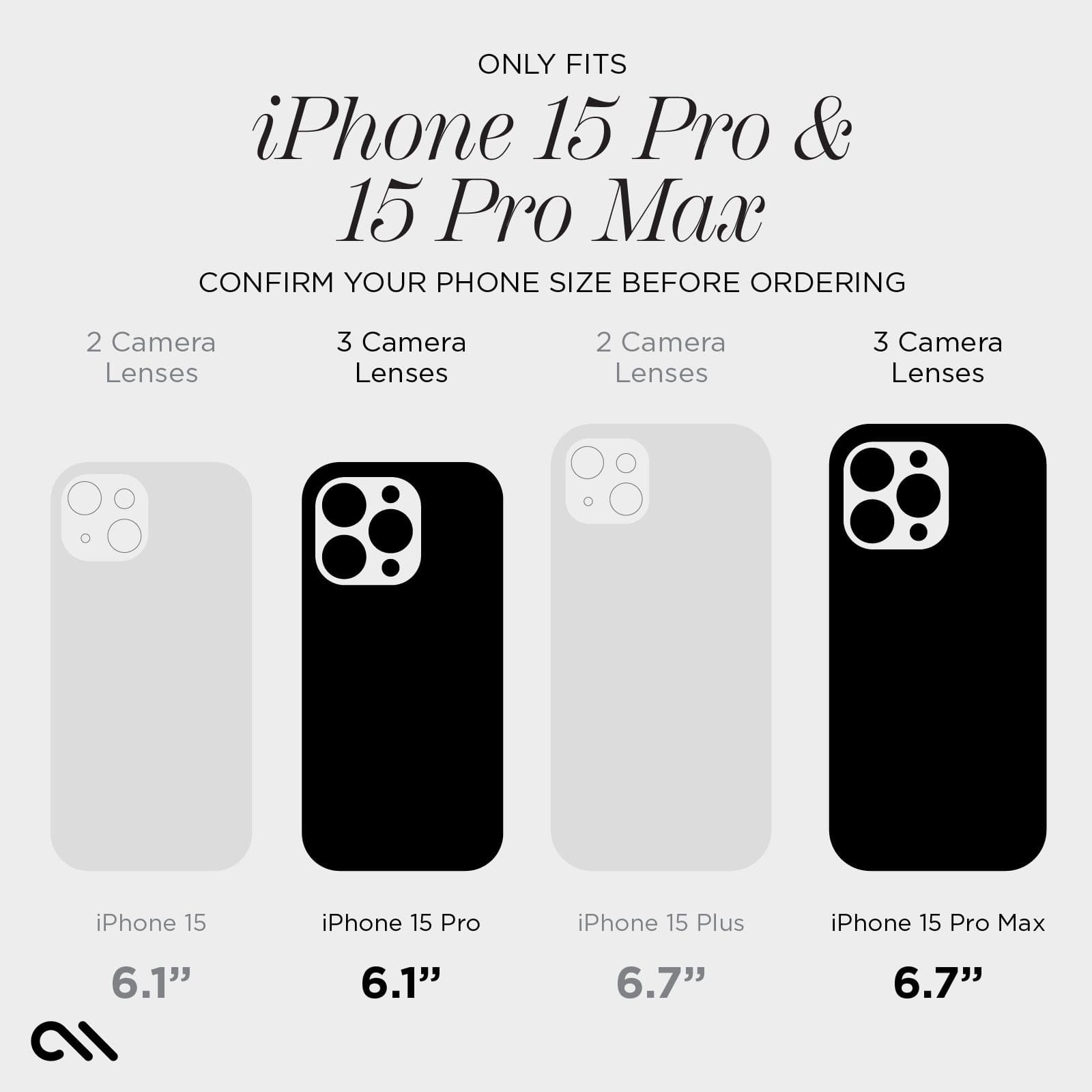Camera Lens Protector Black - iPhone 15 Pro / 15 Pro Max