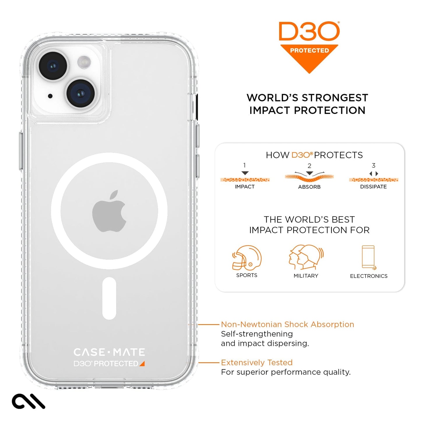 Tough D3O® Clear MagSafe - iPhone 15 Plus