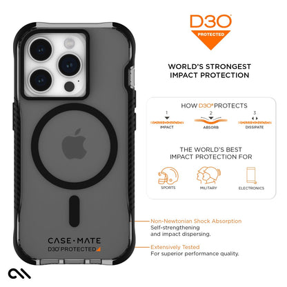 Tough Grip D3O® Black MagSafe - iPhone 15 Pro