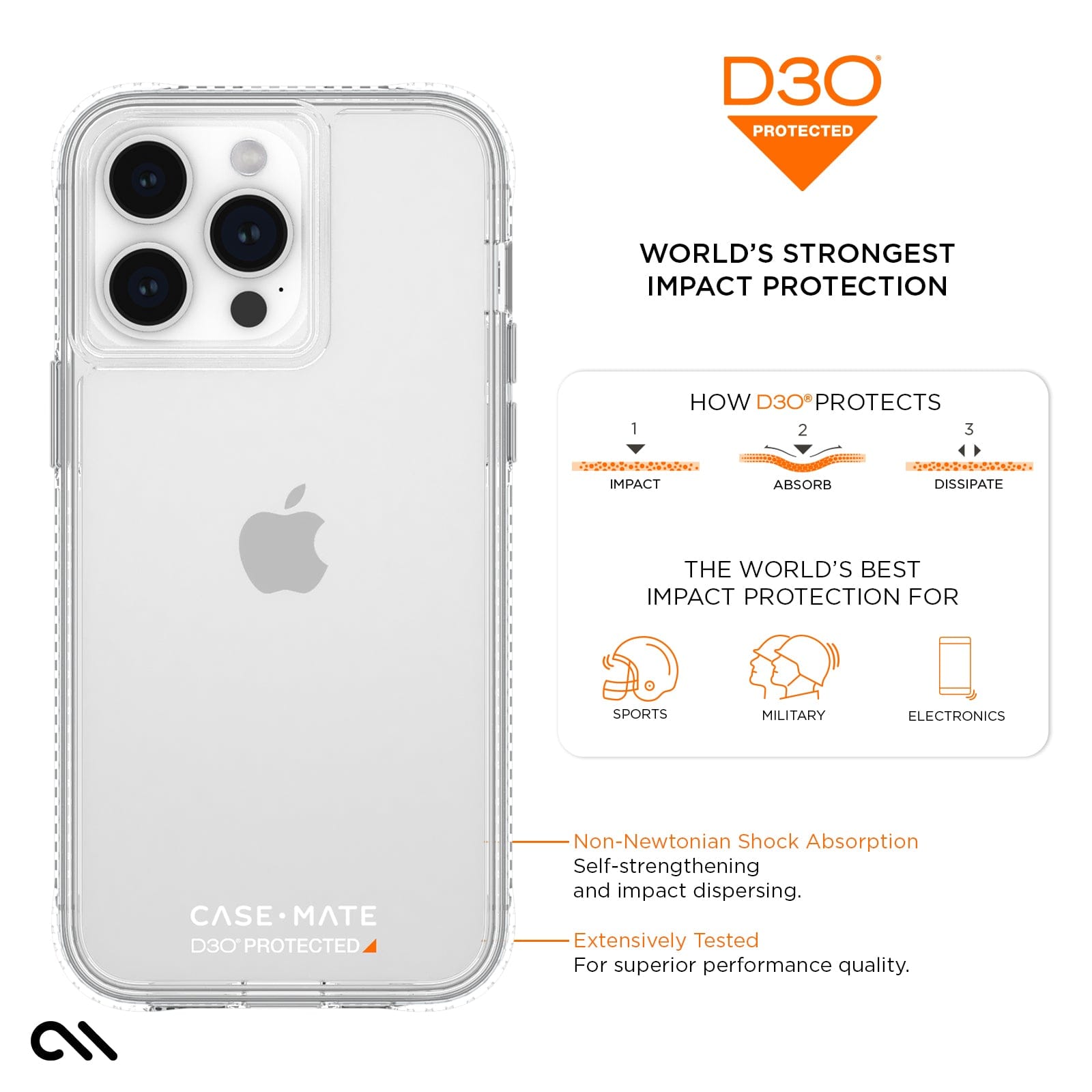 Tough D3O® Clear - iPhone 15 Pro Max