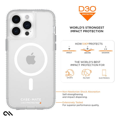 Tough D3O® Clear MagSafe - iPhone 15 Pro Max