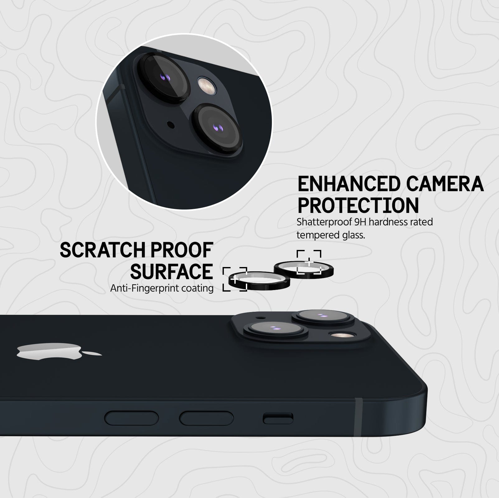 Pelican Camera Lens Protector (Black) - iPhone 14 / 14 Plus