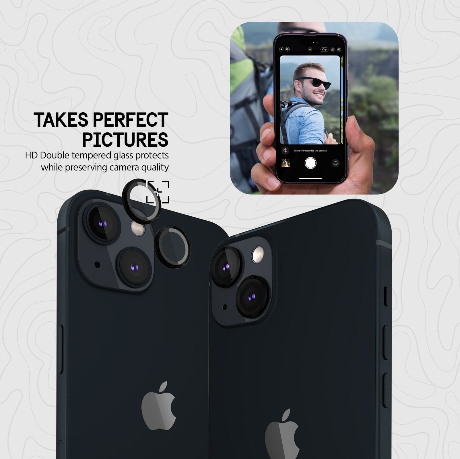 Pelican Camera Lens Protector (Black) - iPhone 14 / 14 Plus