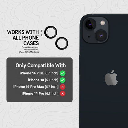 Pelican Camera Lens Protector (Black) - iPhone 14 / 14 Plus