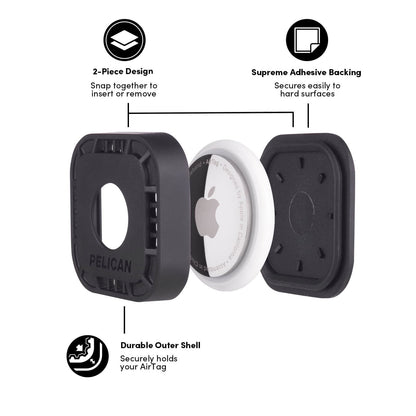 Pelican Protector AirTag Sticker Mount (Black) - AirTag Case