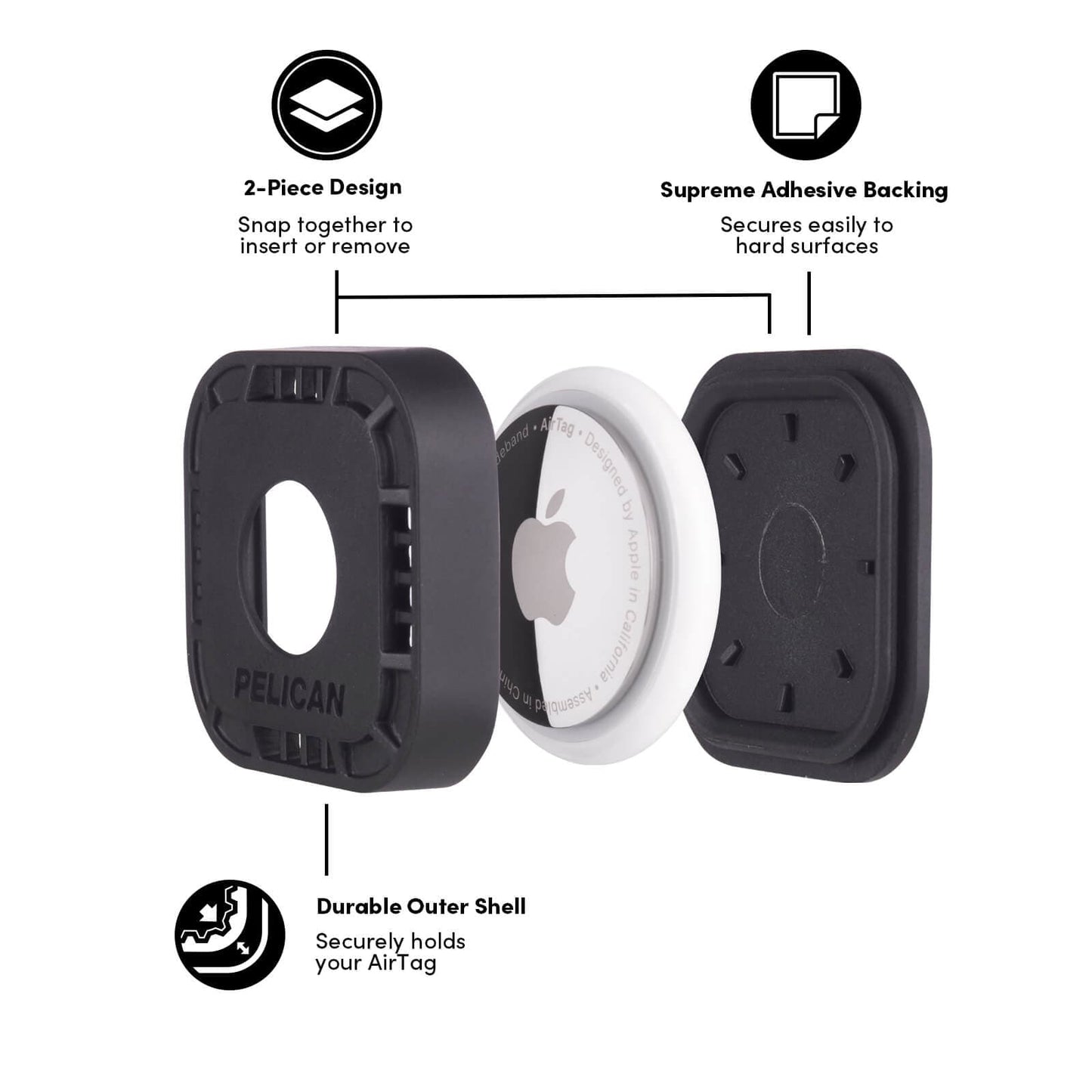 Pelican Protector AirTag Sticker Mount (Gray) - AirTag Case