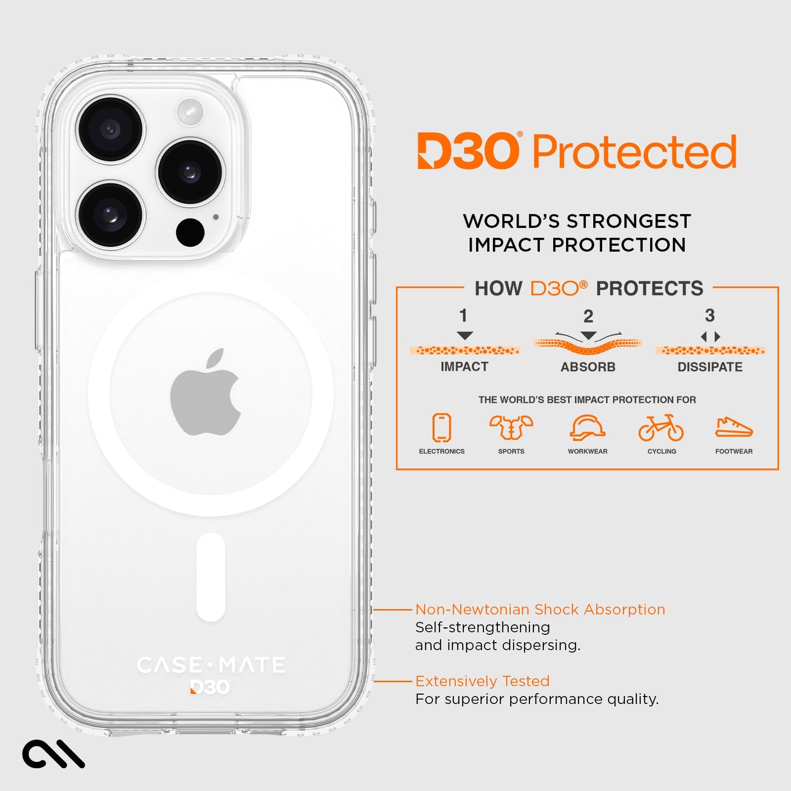 Tough D3O® Clear MagSafe - iPhone 16 Pro