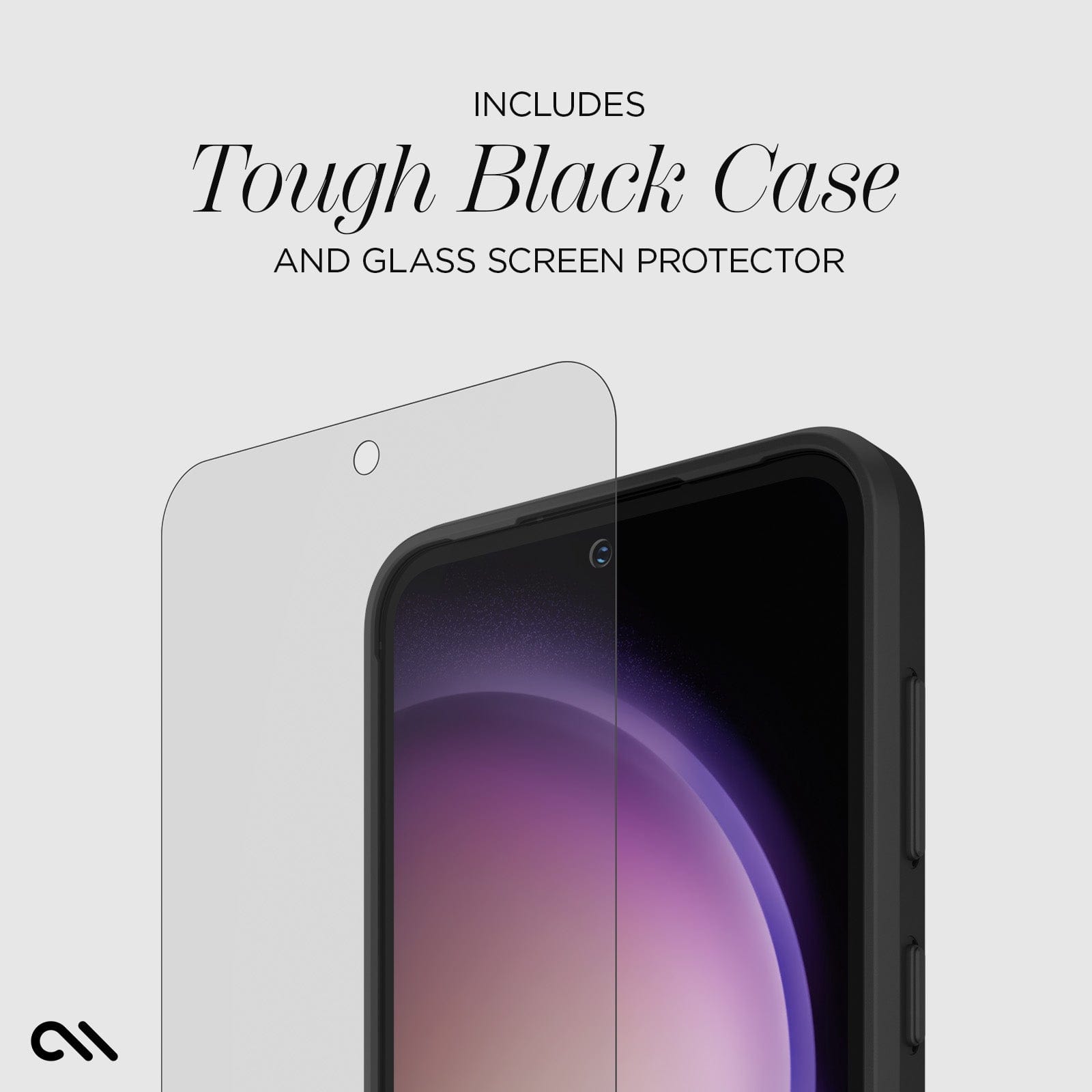 Tough Black Case + Screen Protector - Galaxy S23 FE