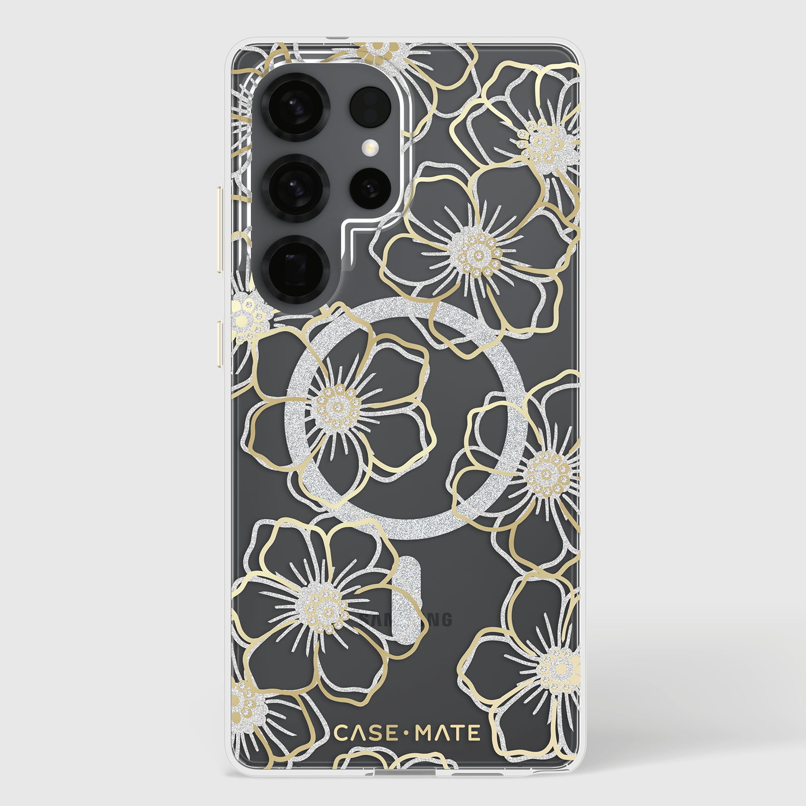 Floral Gems with Magnet- Galaxy S25 Ultra