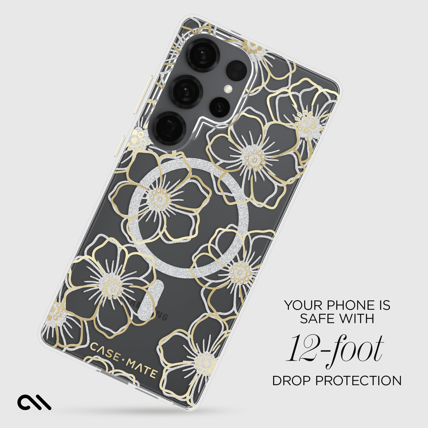 Floral Gems with Magnet- Galaxy S25 Ultra