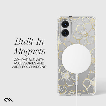 Floral Gems with Magnet - Galaxy S25 Edge