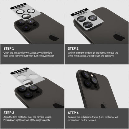 Pelican Camera Lens Protector Black - iPhone 15 Pro / 15 Pro Max