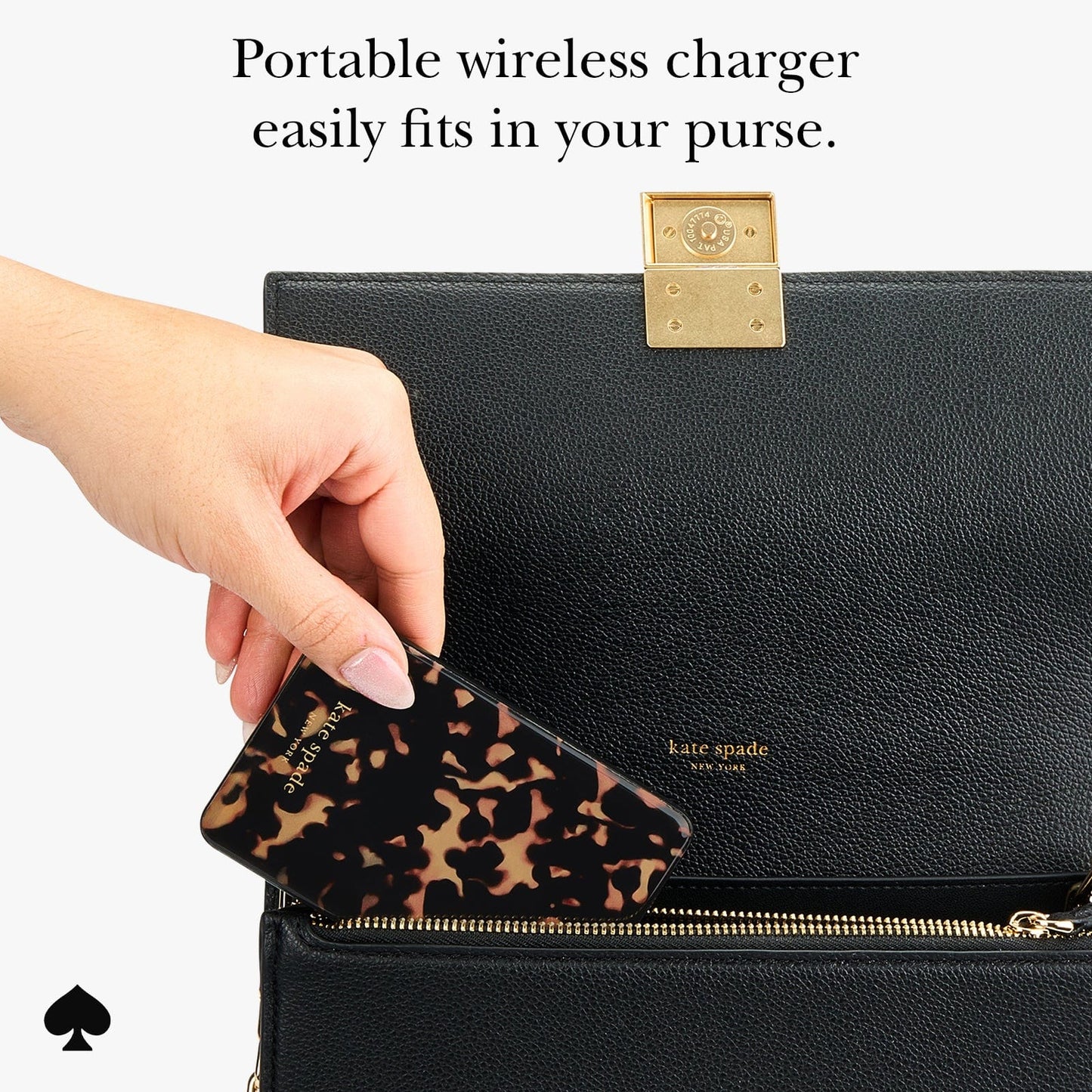 kate spade new york Tortoise MagSafe Portable Charger