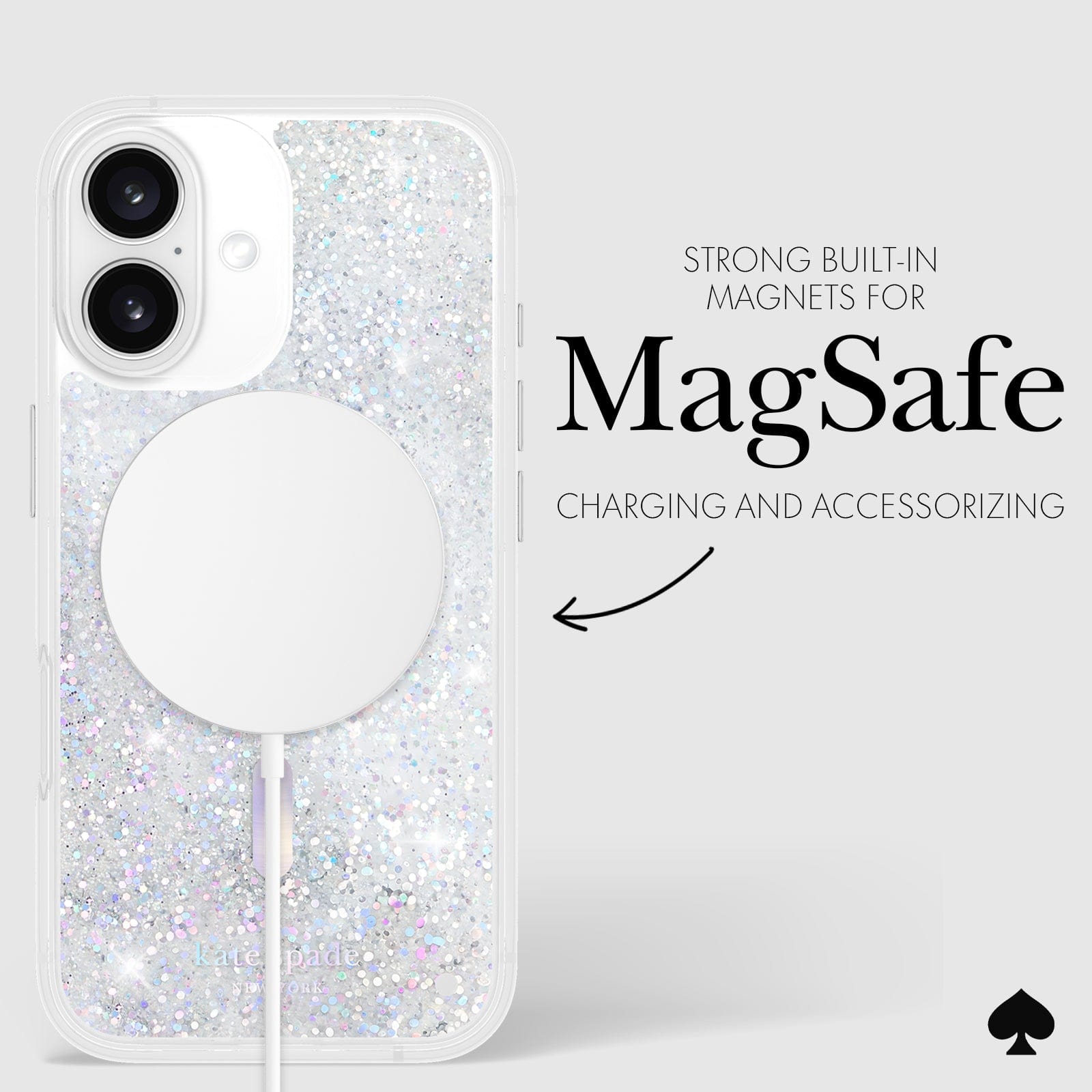 kate spade new york Liquid Glitter Opal Iridescent MagSafe - iPhone 16