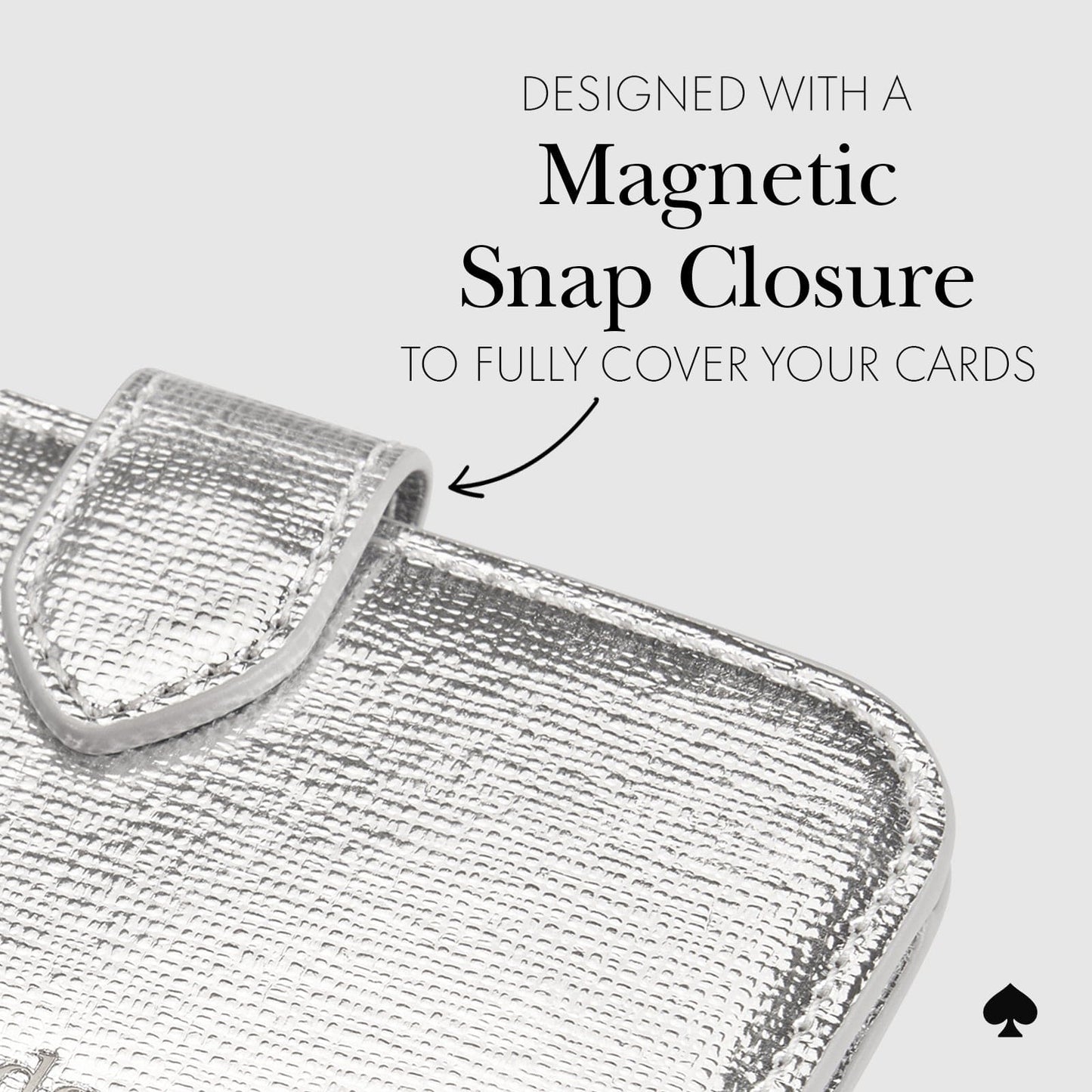 kate spade new york Metallic Silver Morgan MagSafe Wallet