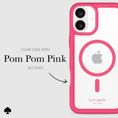 kate spade new york Ultra Protective Pom Pom Pink MagSafe - iPhone 16 Plus