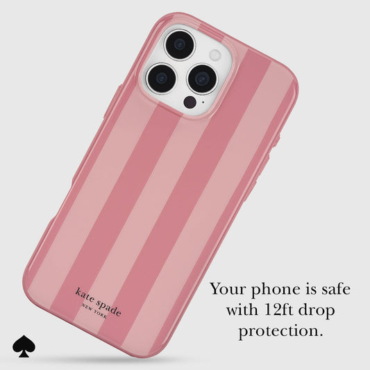 kate spade new york Stripe Rose Coral MagSafe - iPhone 16 Pro Max