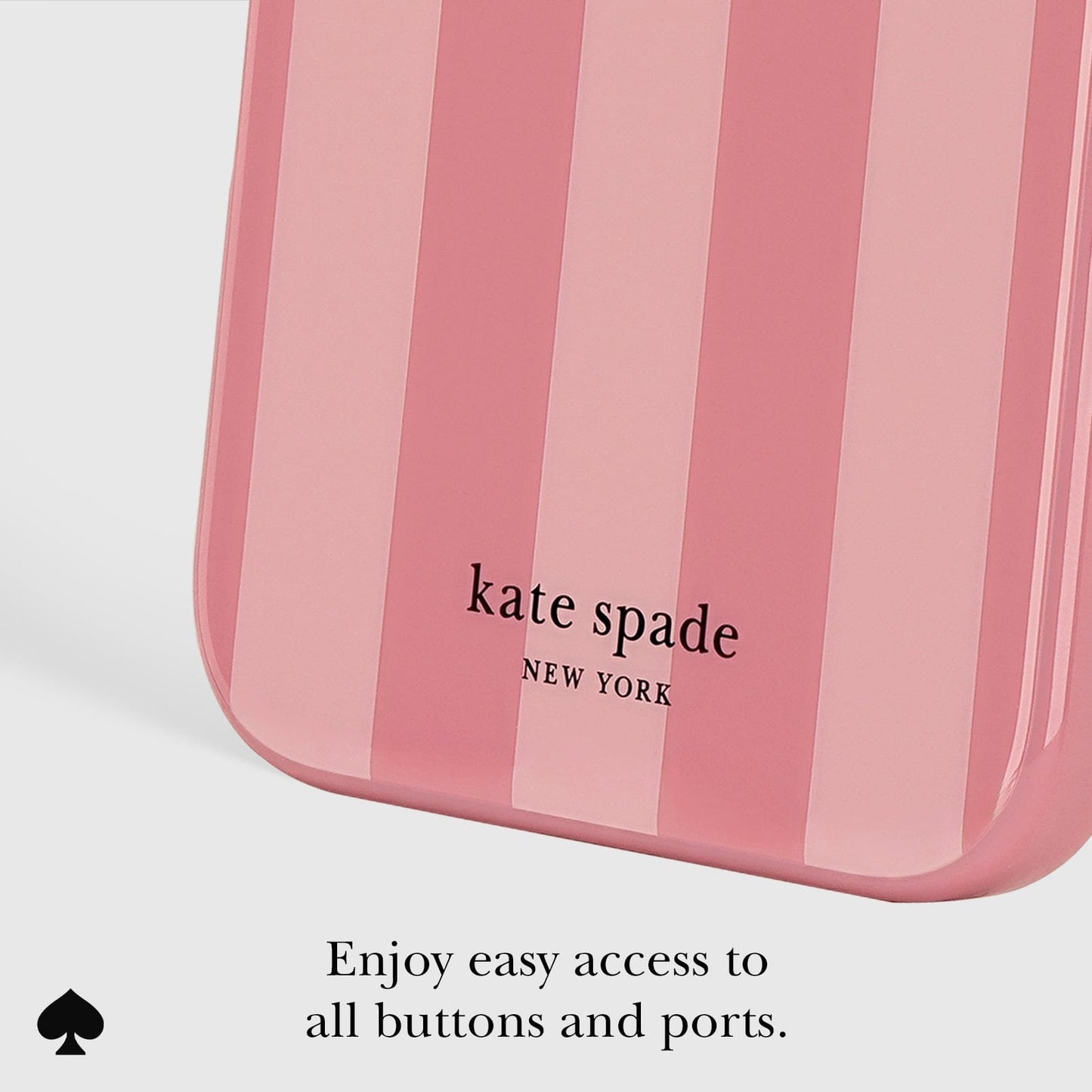 kate spade new york Stripe Rose Coral MagSafe - iPhone 16 Pro Max