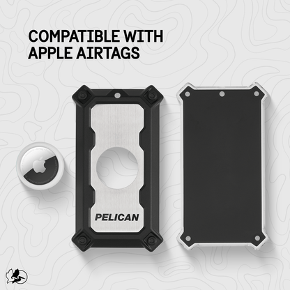 Pelican AirTag Tracker Luggage Lock Brushed Aluminum