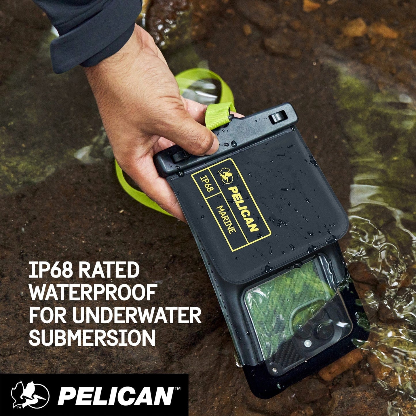 Pelican Marine Waterproof Floating Phone Pouch with Storage Pocket