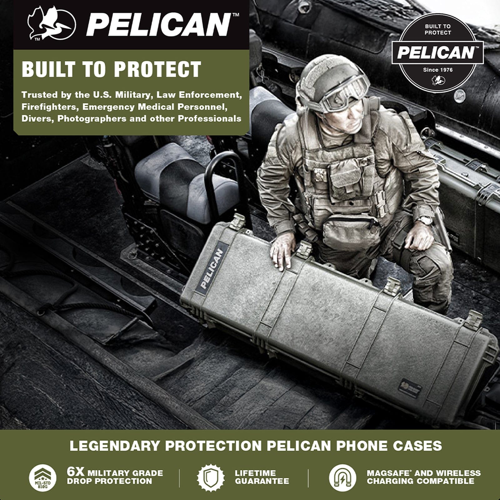Pelican Voyager Clear/Black with Holster and Magnet - Galaxy S26 Ultra
