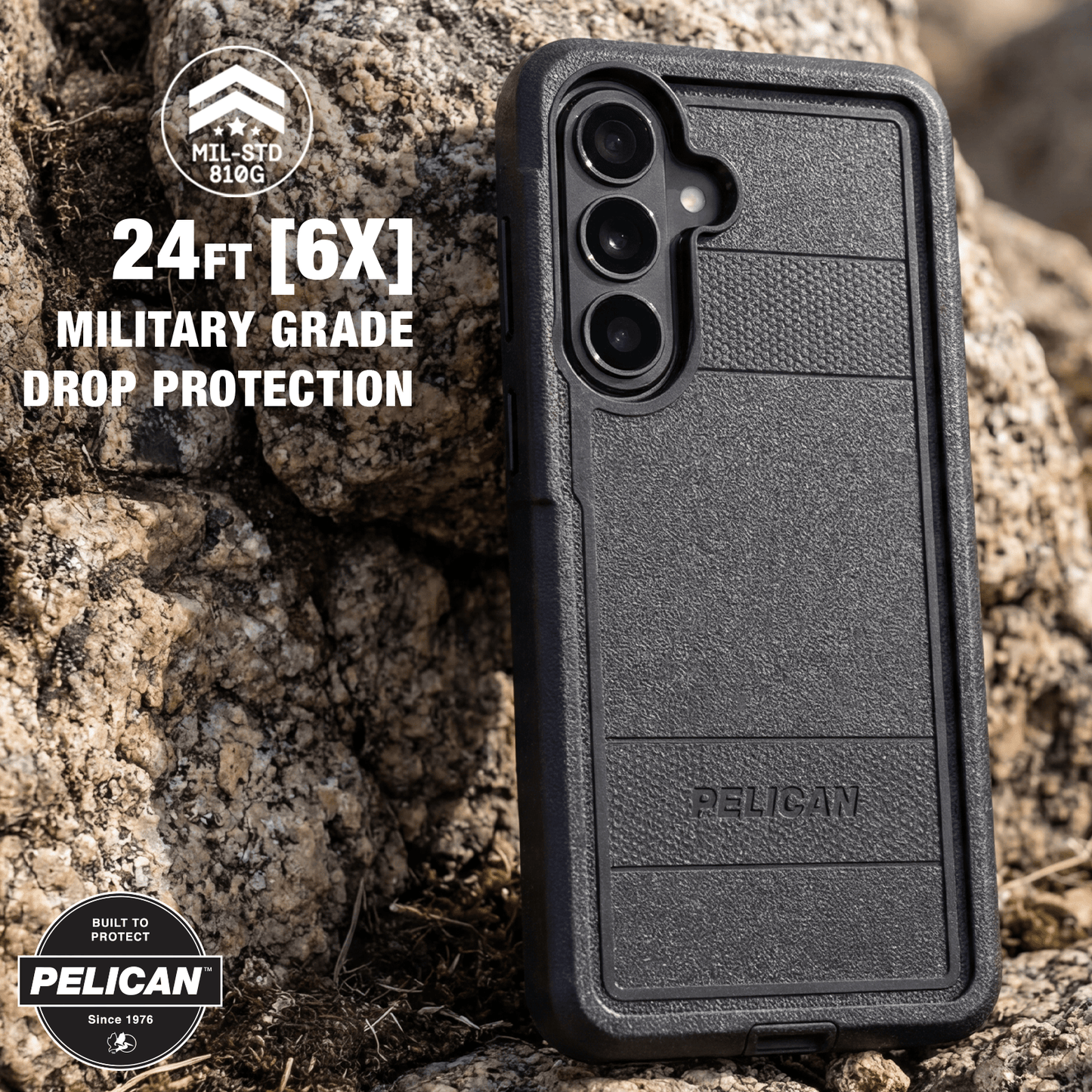 Pelican Voyager Black with Holster and Magnet - Galaxy S26