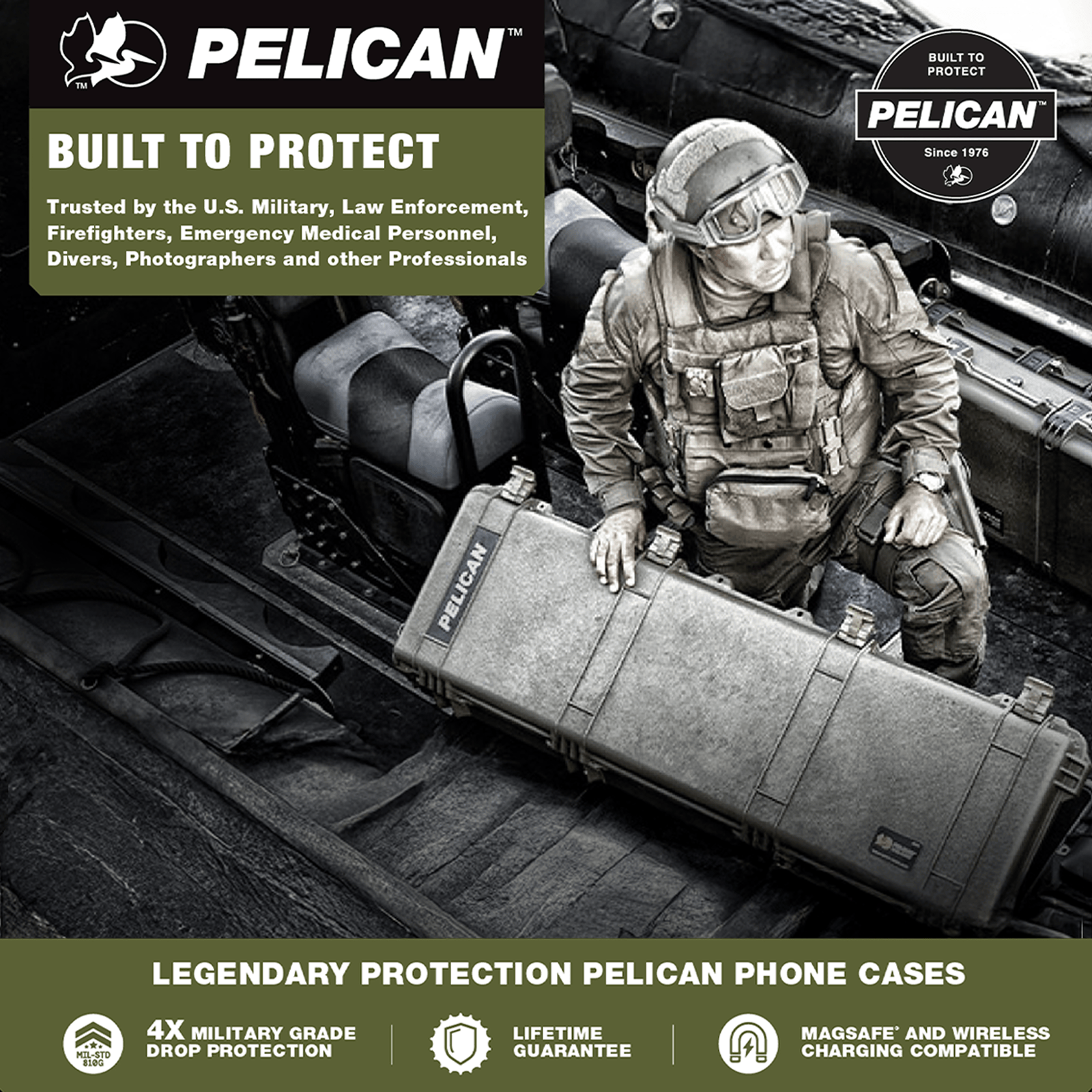 Pelican Voyager Black with Holster and Magnet - Galaxy S26+