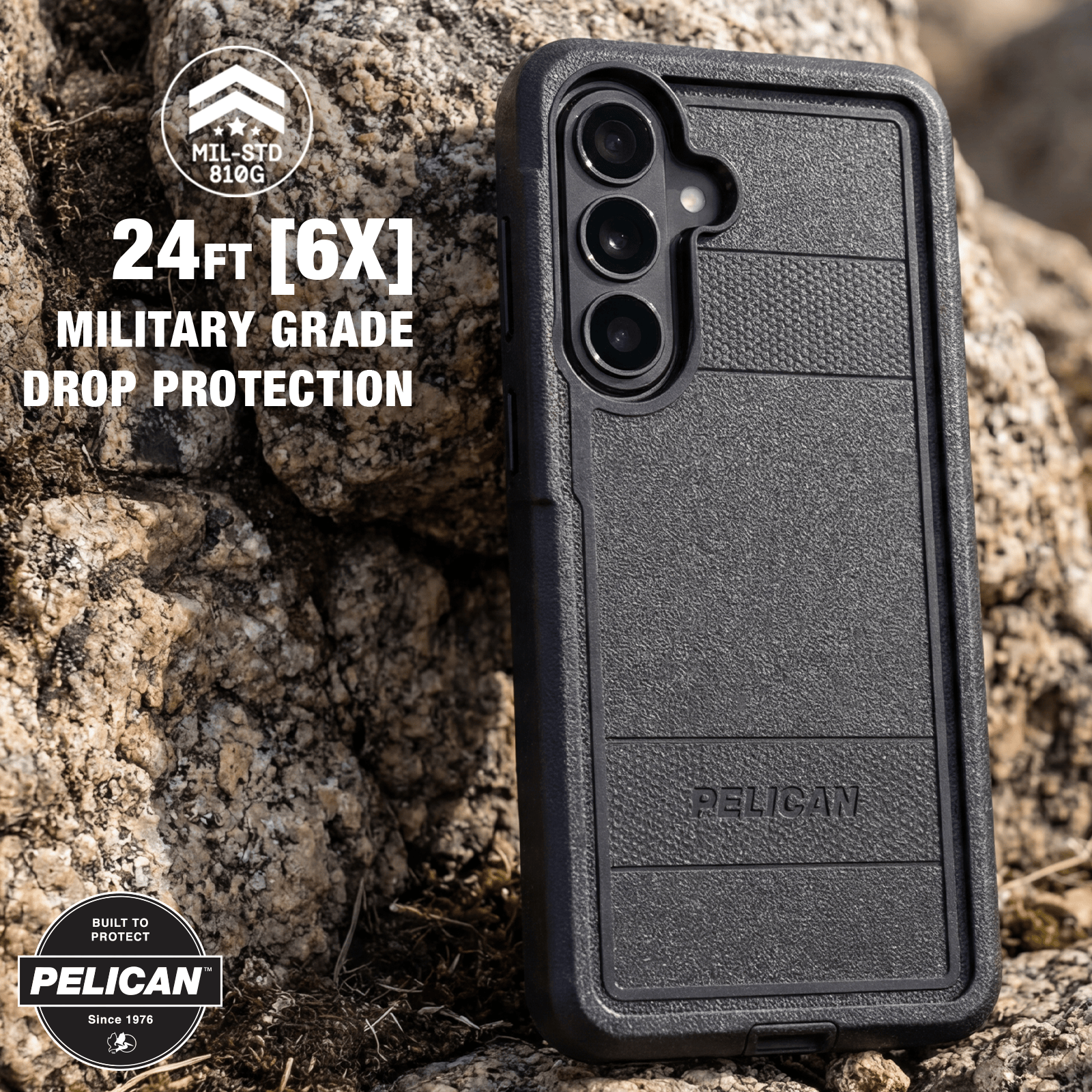 Pelican Voyager Black with Holster and Magnet - Galaxy S26+