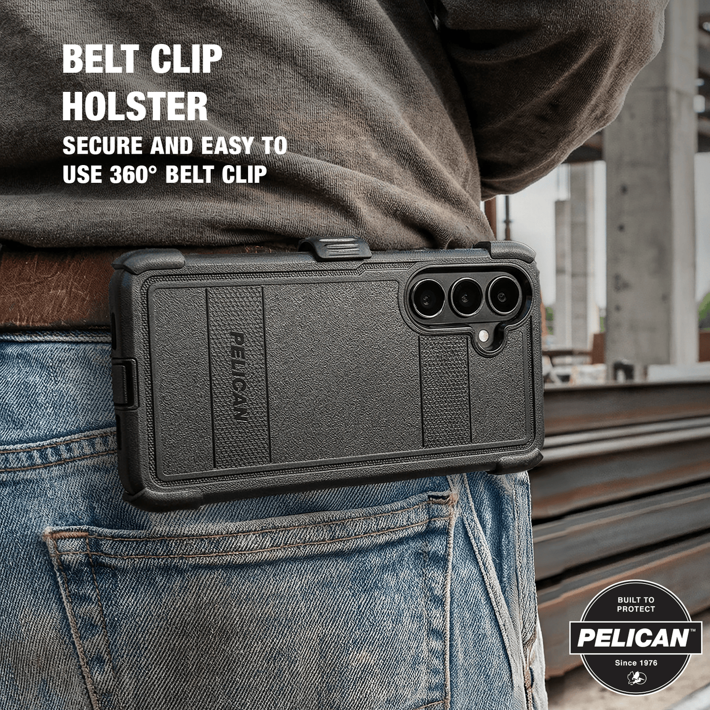 Pelican Voyager Black with Holster and Magnet - Galaxy S26+