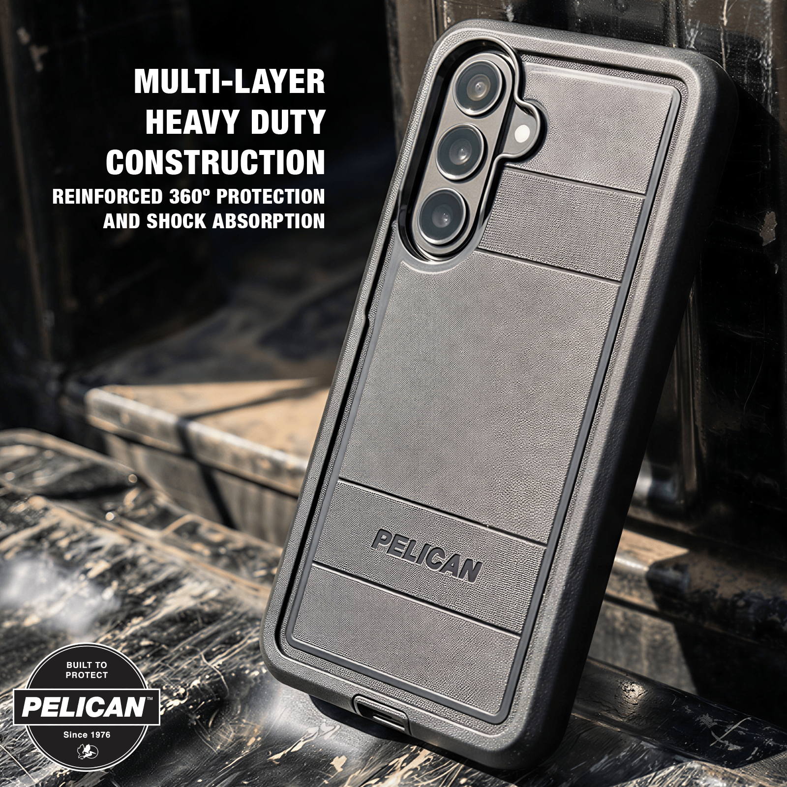Pelican Voyager Black with Holster and Magnet - Galaxy S26+