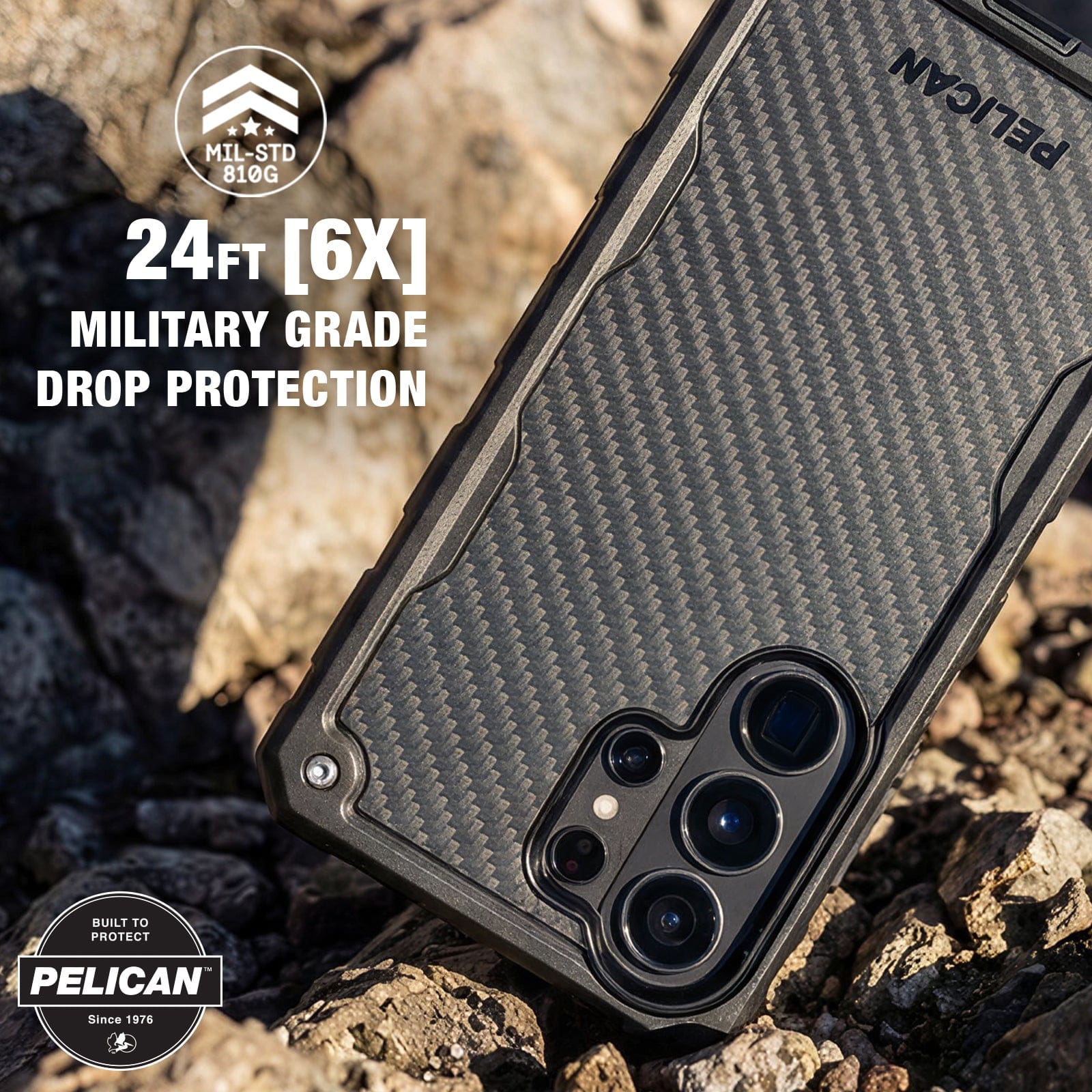 Pelican Shield Carbon with Holster and Magnet - Galaxy S26 Ultra
