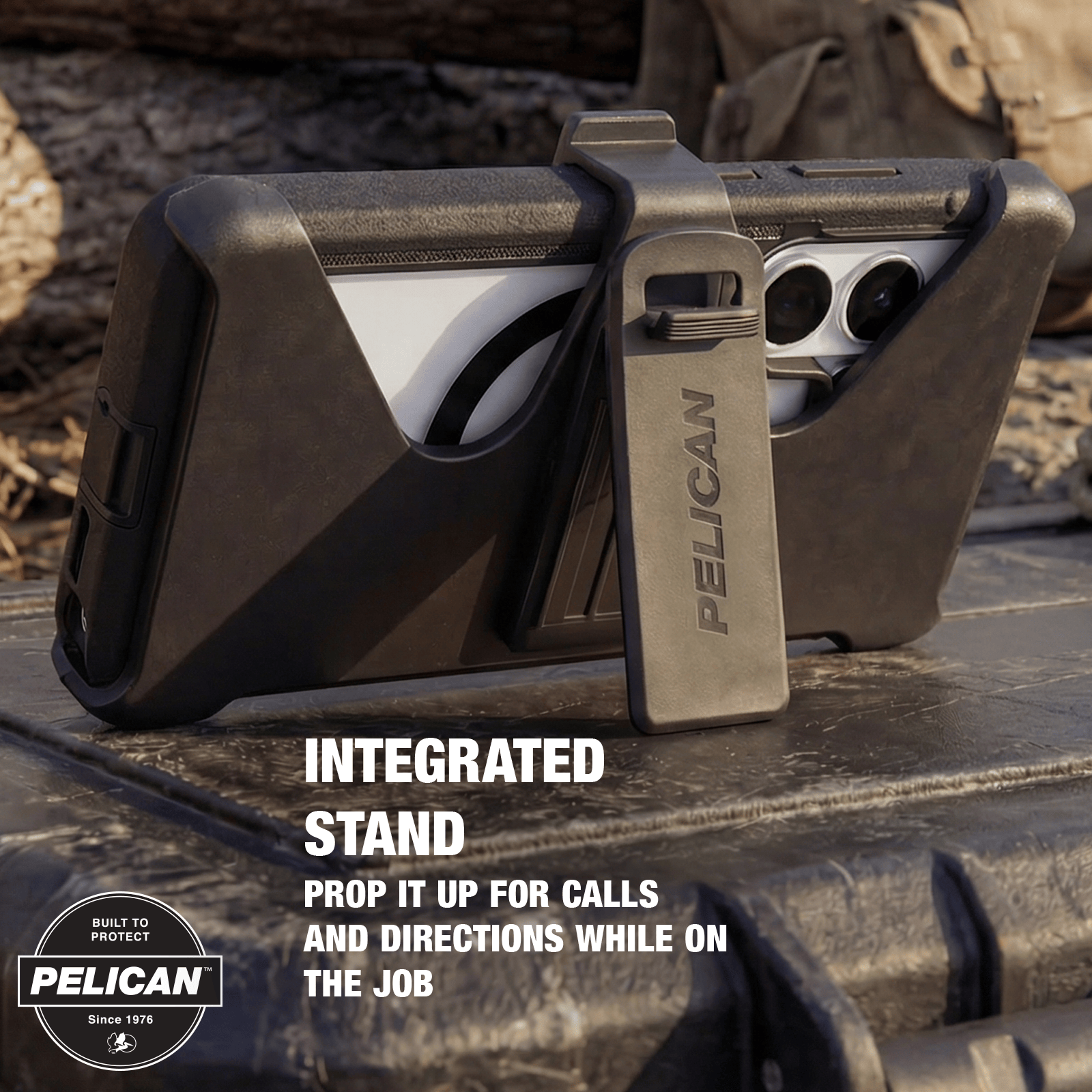 Pelican Voyager Clear/Black with Holster and Magnet - Galaxy S26 Ultra