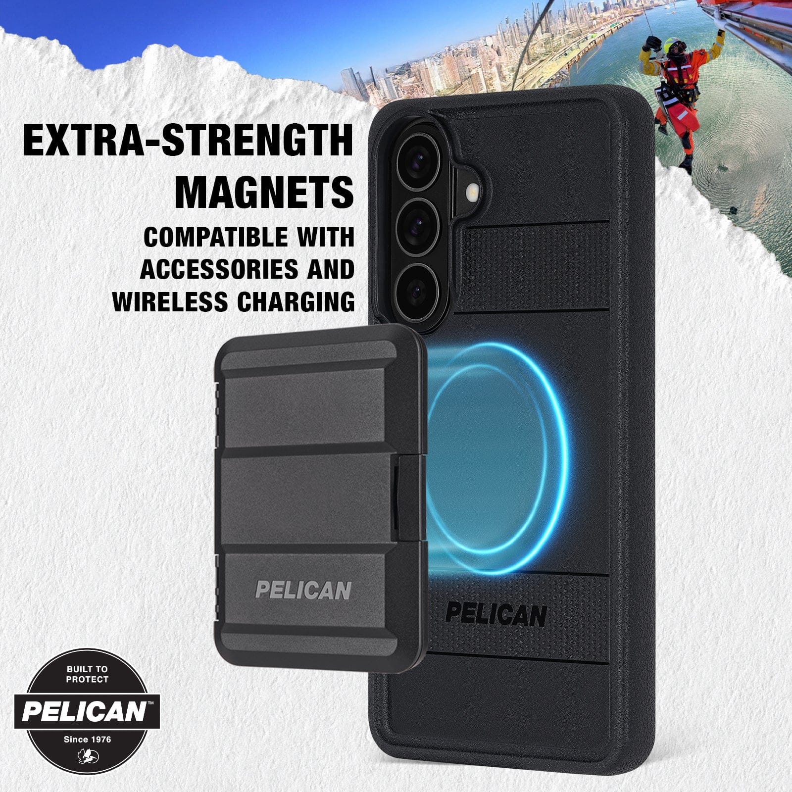 Pelican Protector Black with Magnet - Galaxy S26+