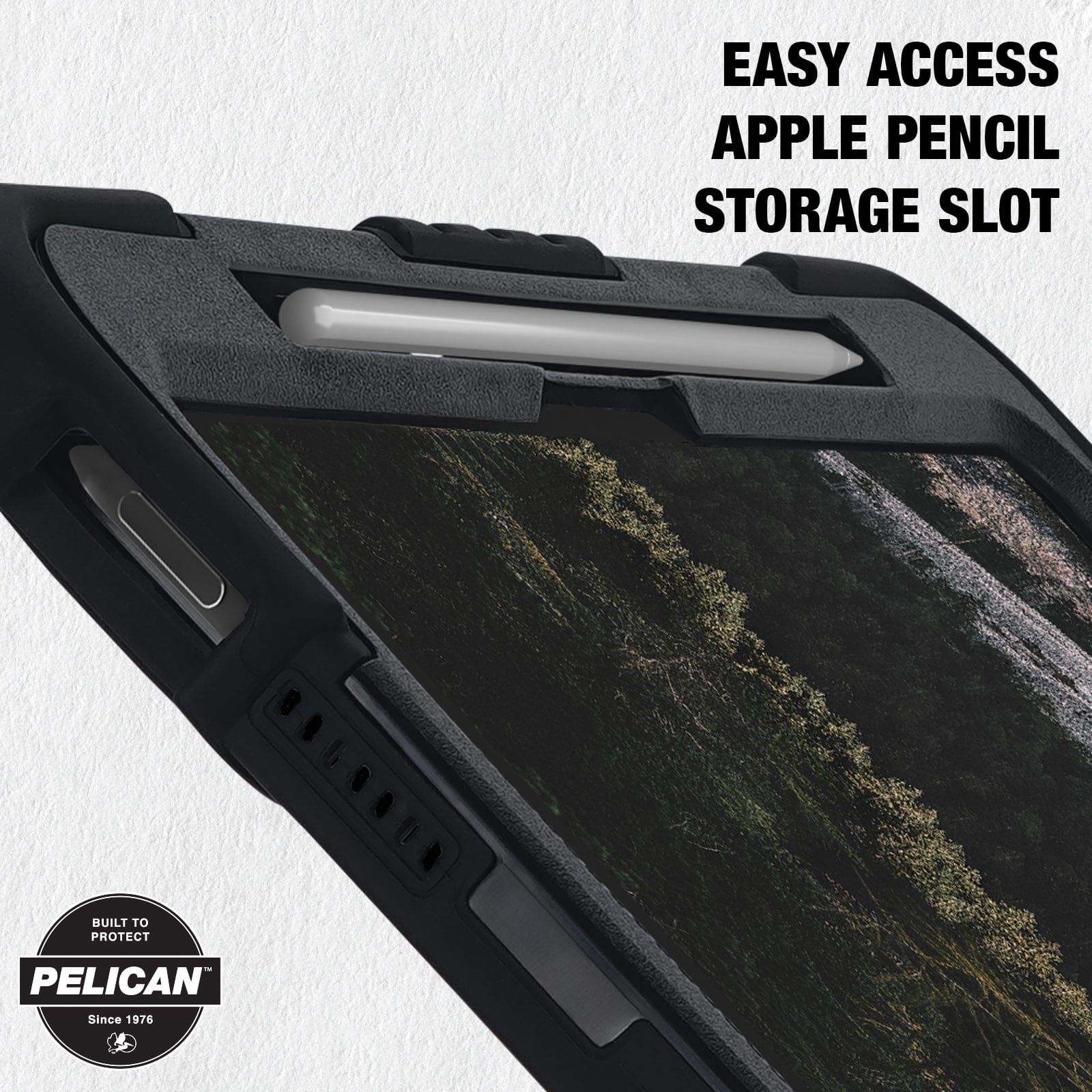 Pelican Voyager Black with Stand  - iPad Pro 13" (M5/M4)