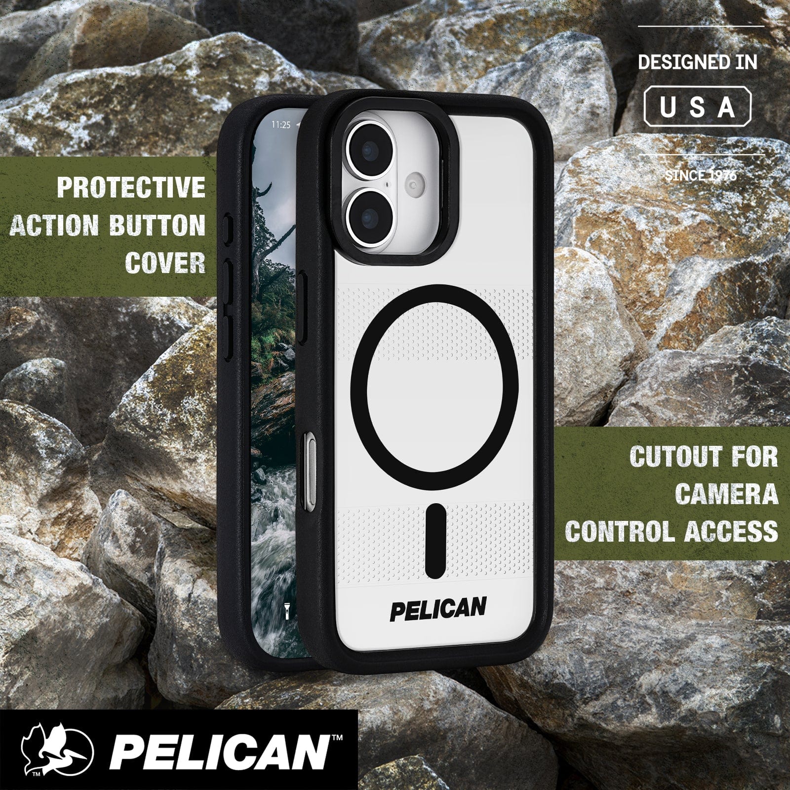Pelican Protector Clear MagSafe w/ Camera Stand - iPhone 17